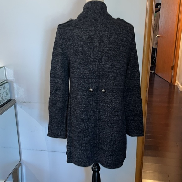 Style & Co Women's Grey Sweater Extra Large Long Sleeve Double Breasted Button - Picture 4 of 7